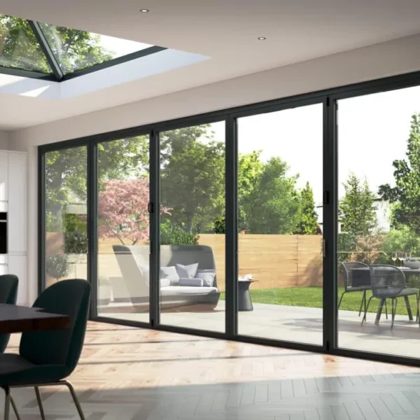 anthracite grey aluminium bifold doors in oxford
