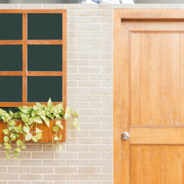 light brown timber door