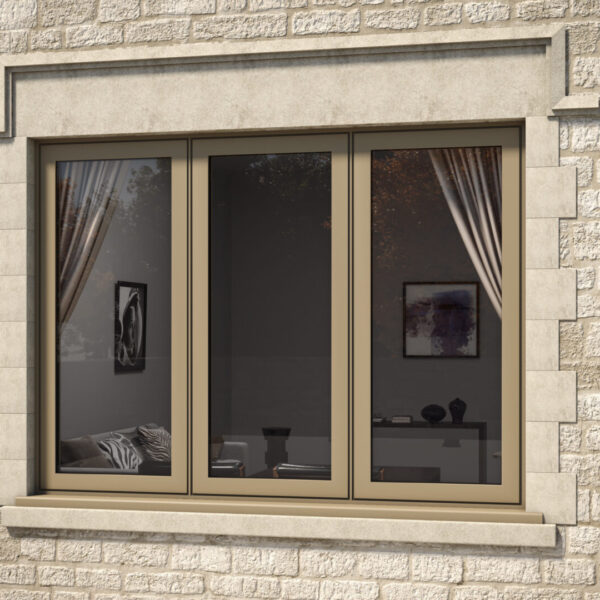 aluminium flush sash window
